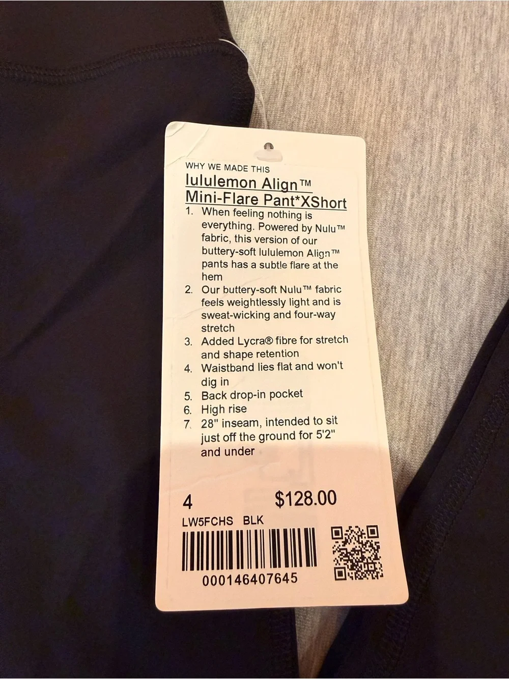 lululemon athletica Black Align Mini-Flare Pant XShort